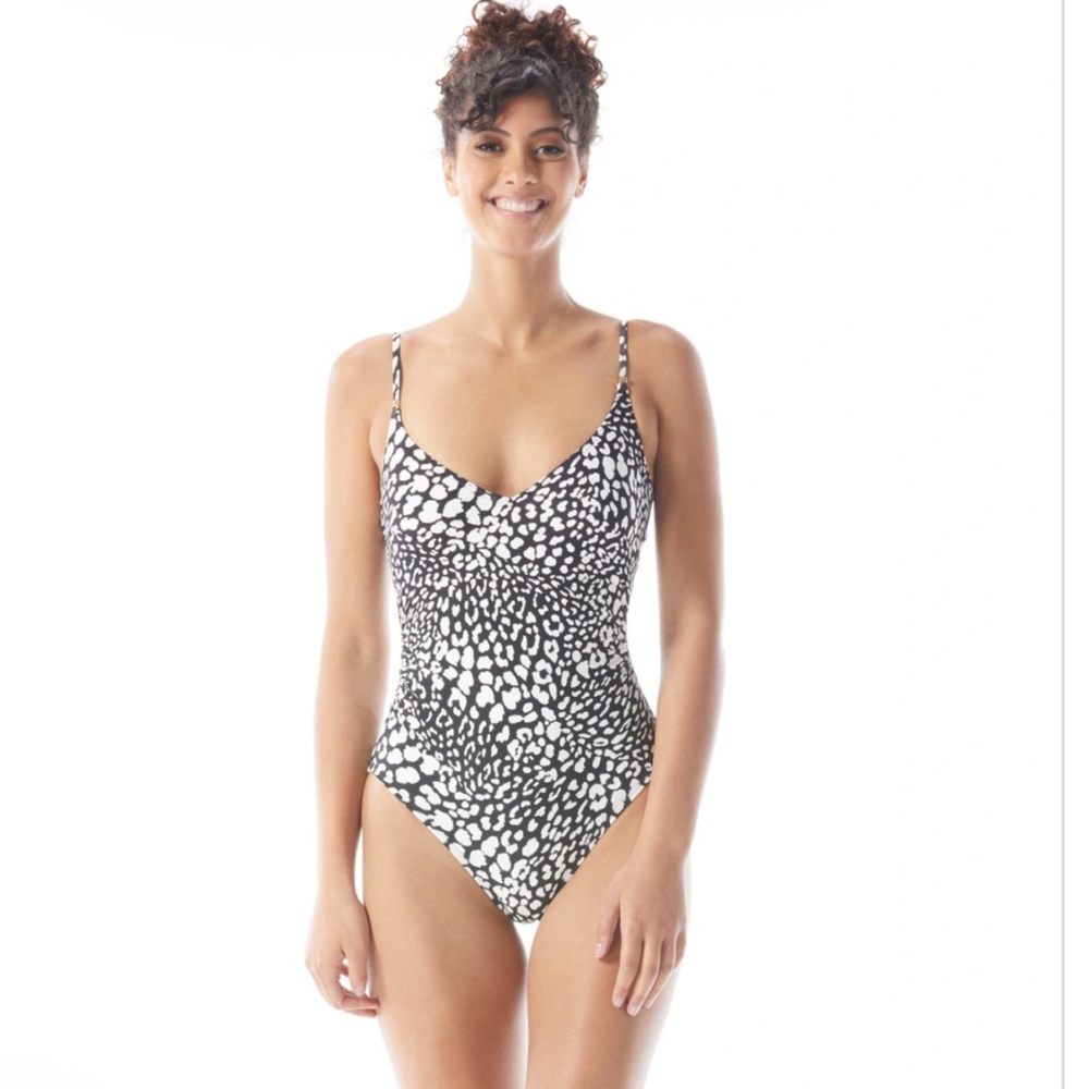 Beach House Isla One Piece Swimsuit Cheetah Print Size 6 NWT